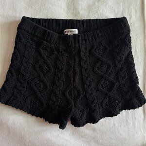 Wild Honey Chenille Cable Knit High-Rise Soft & Cozy Lounge Shorts